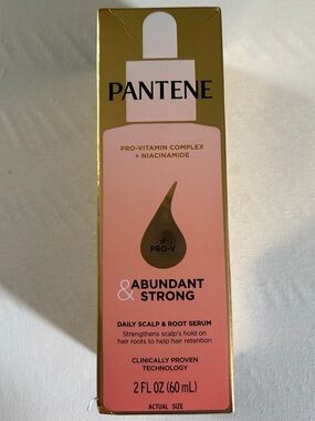 Pantene Abundant & Strong Daily Scalp & Root Serum - Pink & Gold Box
